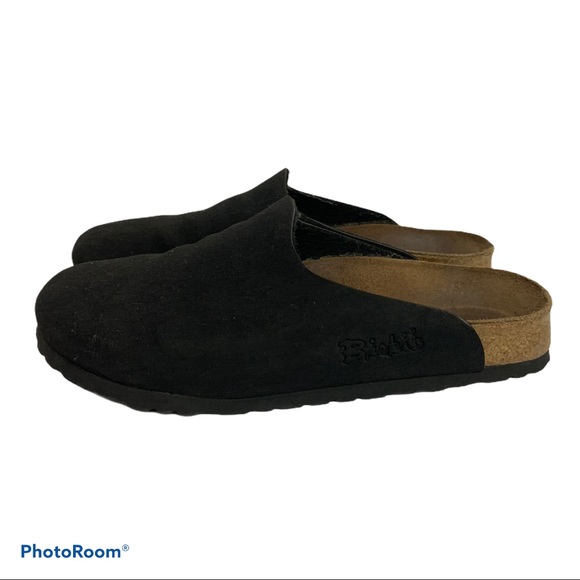 Birkis Black Mule Clog Slip On Size 38 - Picture 1 of 6